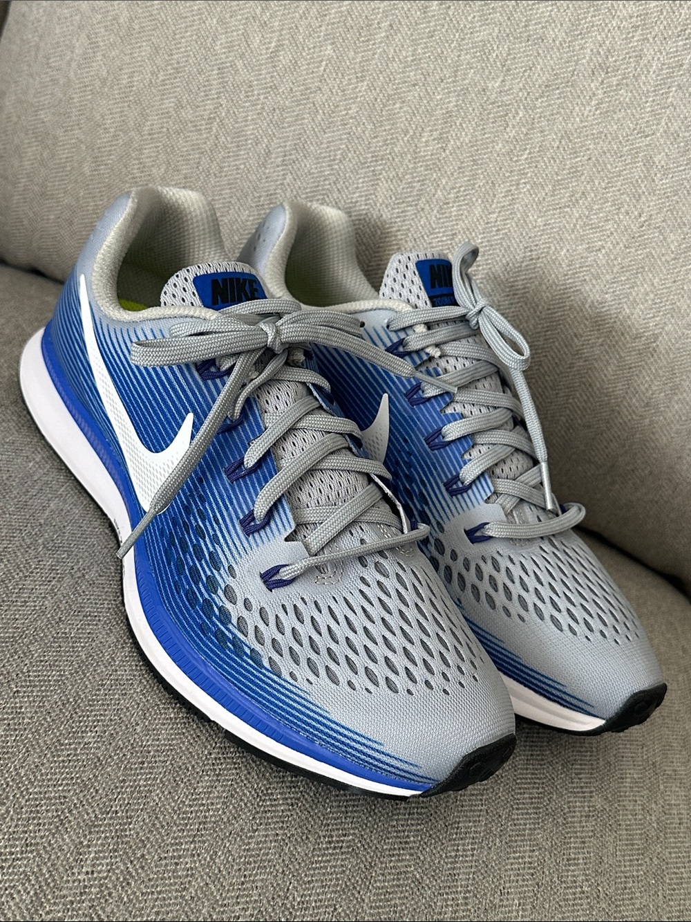 Nike Air Zoom Pegasus 34 running shoes "Grey Racer Blue"